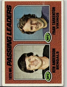 1976 Topps #201 1975 Passing Leaders (Ken Anderson / Fran Tarkenton) LL - Bild 1 von 2