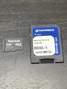 Authentic Navionics Marine & Lakes USA SD/microSD Card + 2 GB MicroSD MSD/DWL-S - Foto 1 di 4