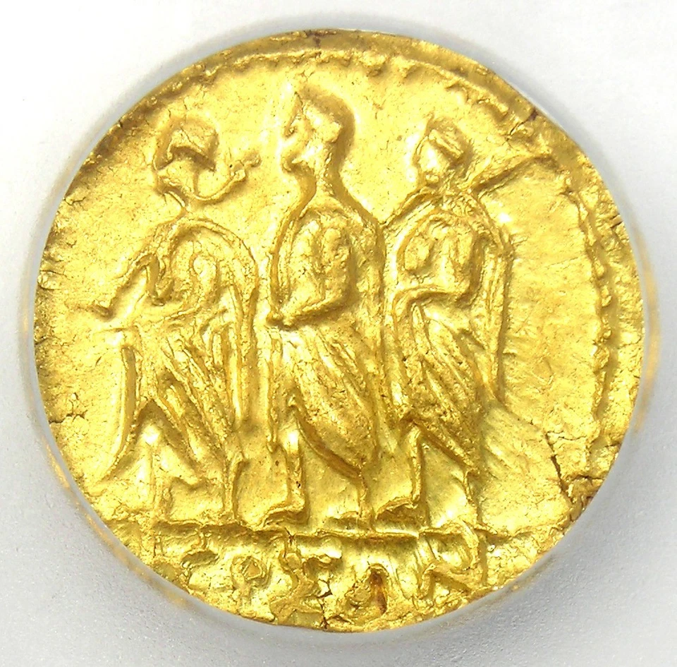 Brutus Coson Gold AV Stater Roman Koson Coin 44 BC - Certified ICG MS63 (BU UNC) - Image 1 of 4