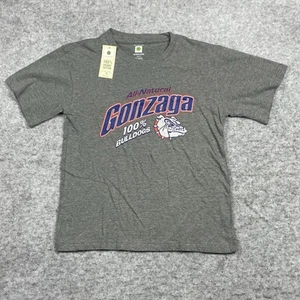 Gonzaga Bulldogs Shirt Youth Medium (10/12) Gray Graphic Crewneck Tee NWT - Picture 1 of 7