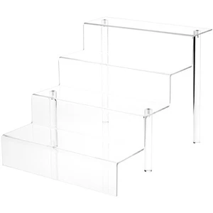Plymor Clear Acrylic Large 4-Step Display Stairs, 16.25" H x 18" W x 24" D - Picture 1 of 1