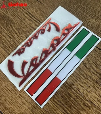 Red FAIRING BADGE ITALY EMBLEMS DECAL FOR PIAGGIO VESPA LX125 LX150 PX150 PX150e - Image 1 of 4