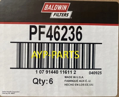 PF46236 (CASE OF 6) BALDWIN FUEL FILTER FS20207 a589 Foto 1 de 4