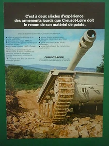 7/1979 PUB CREUSOT LOIRE CHAR AMX 30 TOURELLES TOURELLEAUX ORIGINAL FRENCH AD - Foto 1 di 1