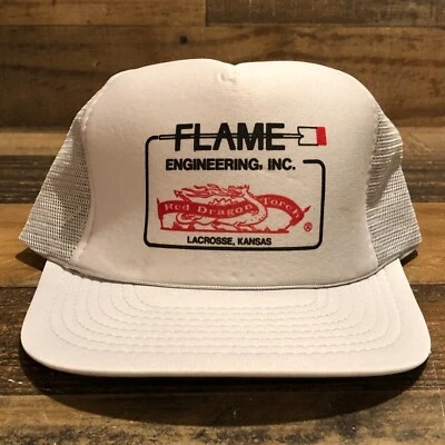 VTG Lacrosse Kansas Hat Snapback Trucker Cap Mens Gray Flame Engineering - READ - Image 1 of 4