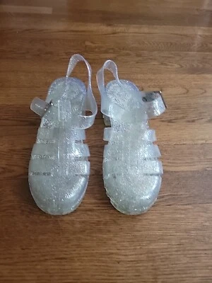 Zapatos de gelatina para dama, transparentes, talla 7, tacón bloque Foto 1 de 4