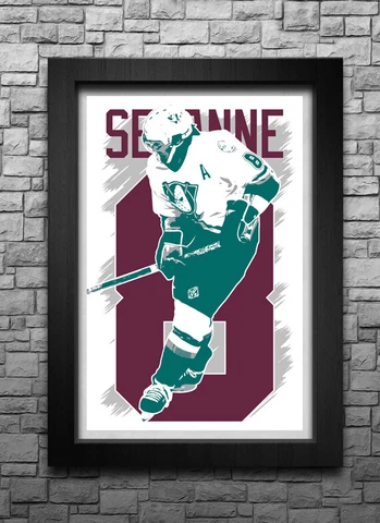 TEEMU SELANNE art print/poster MIGHTY DUCKS OF ANAHEIM FREE S&H! JERSEY D8 Cover