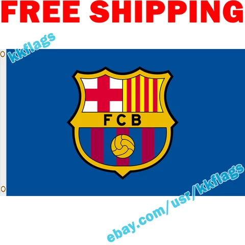 FC Barcelona Club Flag Banner 3x5 ft Spanish La Liga 2022 Fan Gift Sign Cover