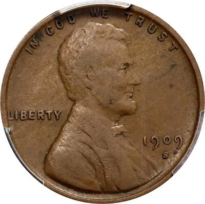 1909-S VDB LINCOLN CENT GRADED VF-20 by PCGS HOUSED IN GOLD LABEL HOLDER **NICE* - Image 1 of 4