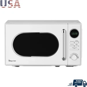 Retro Mikrowelle 700 W Arbeitsplatte AutoCook Auftauen Timer Kindersicherung 0,7 Cu Fuß - Bild 1 von 10