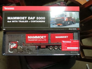 WSI  Mammoet DAF 3300 6x4 Flatbed Trailer + 2x 20ft Containers BRAND NEW! - Picture 1 of 3