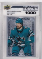 23/24 UD SERIES 1 ERIK KARLSSON POPULATION COUNT 1000 INSERT #21