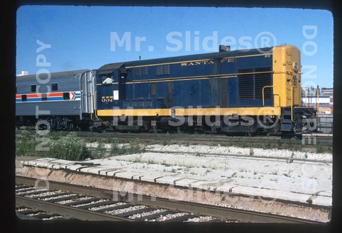 Original Slide ATSF Santa Fe Fairbanks Morse H12-44 557 Chicago IL 1973 ...
