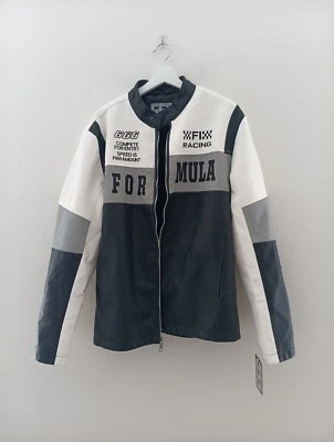 Chaqueta de carreras para hombre CCC Clothing Company talla XL NUEVA CON ETIQUETAS negra/blanca Foto 1 de 4