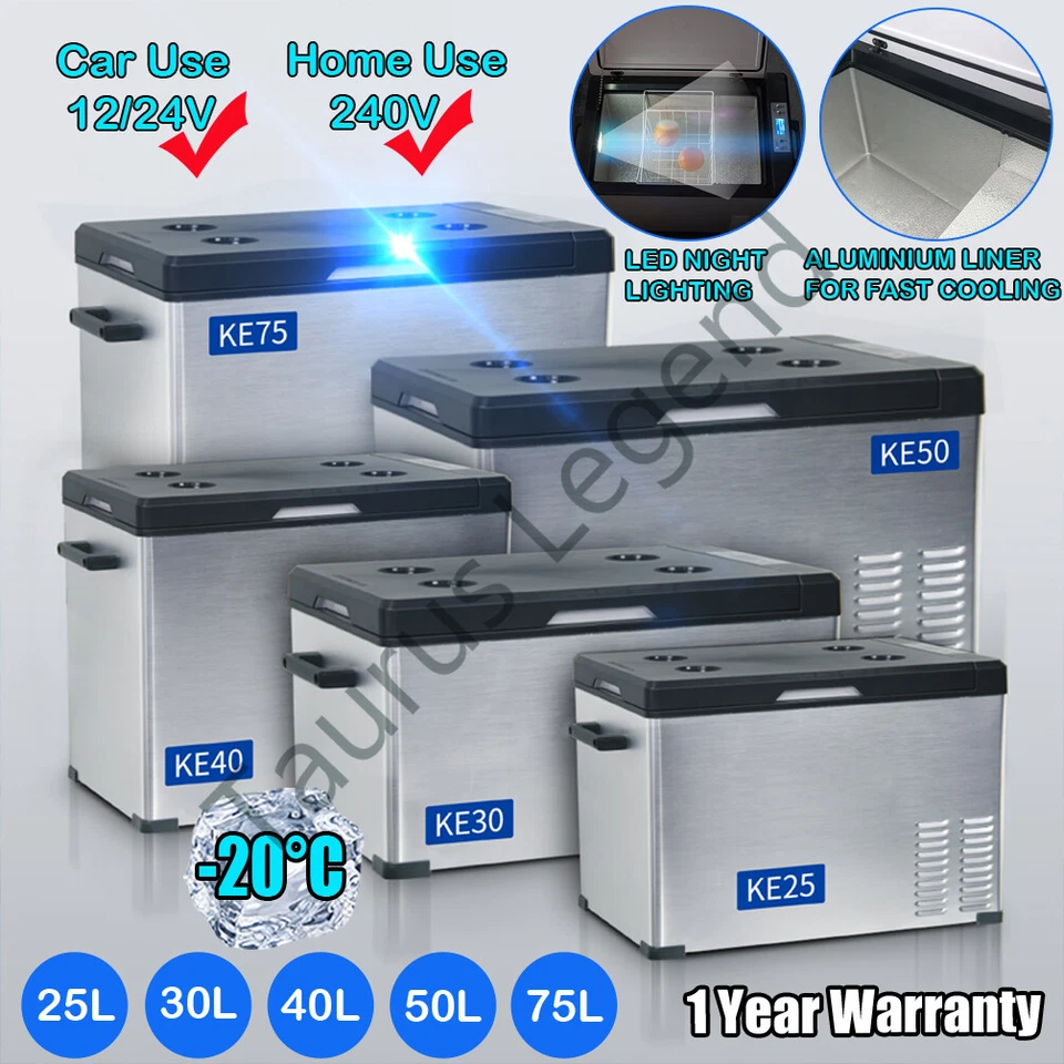 25L-75L Portable Car Fridge Freezer 12V/24V/240V Camping Caravan 4WD TRUCK BOAT - image 1 of 4