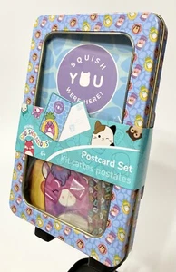 Squishmallows Lola The Unicorn Postcard Set 10 Pack Cards - Pen - Stickers & Tin - Picture 1 of 3