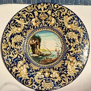 ceramica faenza Piatto Inizio Secolo Diametro 45cm - Foto 1 di 3