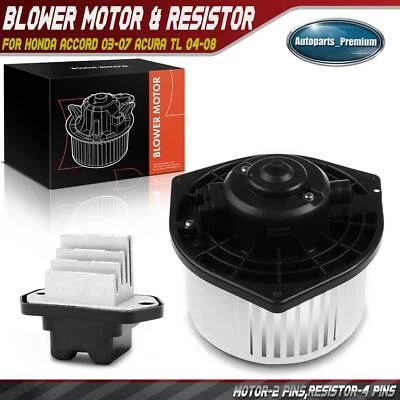 Kit de motor y resistencia soplador HVAC delantero para Honda Accord 2003-2007 Acura TL 04-08 Foto 1 de 4