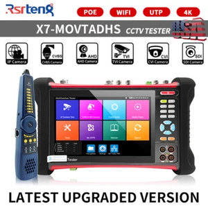 Rsrteng X7-MOVTADHS 4K Camera Tester CVI TVI AHD SDI CVBS DMM OPM VFL TDR - Picture 1 of 8