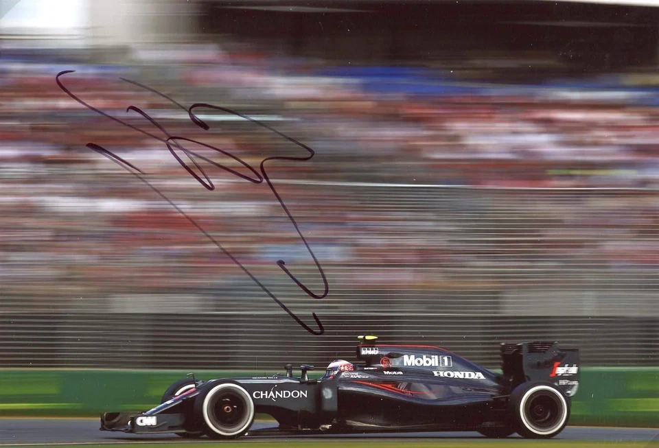 Jenson Button FORMULA ONE McLaren 2016 autograph, signed photo - Image 1 of 1
