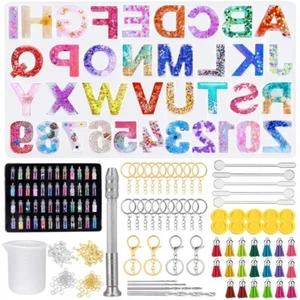 314PCS Resin Craft Moulds Casting Silicone Epoxy DIY Jewelry Pendant Mould Kit - Picture 1 of 8