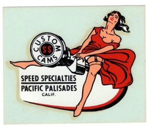 L SPEED SPECIALTIES Custom Cams GGA Water Transfer Decal VINTAGE ORIGINAL HotRod - Picture 1 of 1