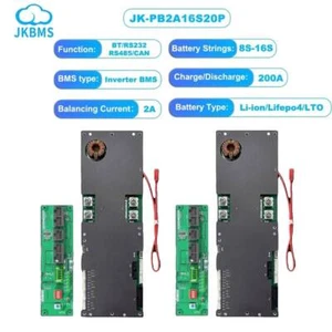 2X JK BMS JK-PB2A16S20P LiFePo4 Li-Ion LTO Battery 8S-16S 200A Household Energy - Picture 1 of 19
