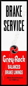 Grey-Rock Brake Service Metal Sign 2 Sizes to Choose From - Picture 1 of 1