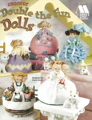 Double The Fun Dolls Crochet Christmas Angel Farmer's Daughter Tic-Tac-Toe Dolly - Image 1 of 2
