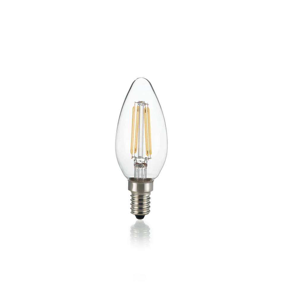Lampadina E14 led 4w oliva vetro trasparente 3000k - Immagine 1 di 1