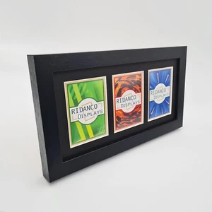 Marco de 3 tarjetas coleccionables negro para jcc, Pokémon, Magic The Gathering, soporte de exhibición deportiva, madera - Imagen 1 de 5