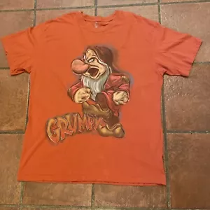 Camicia vintage Disney Store uomo taglia XXL scontrosa bianca neve arancione - Foto 1 di 4