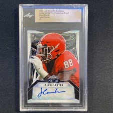 2023 Leaf Metal Draft XRC Black Wave Portrait Jalen Carter Proof Auto 1/1