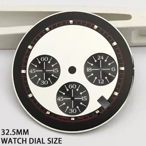 1 pieza Reparación Reloj 32.5mm Repuesto Esfera Luminosa Cara Para Movimiento Cuarzo VK63 - Imagen 1 de 31