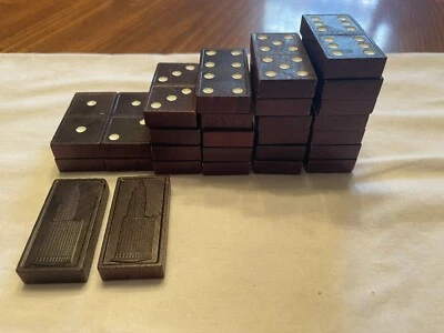 Vintage Double Six Empire State Building Dominoes ~ Set of 28 - Image 1 of 4