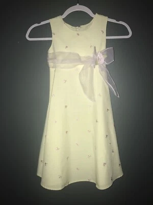 Bonnie Jean Girls Yellow & Pink Floral Sleeveless Dress Size 5 - Image 1 of 3