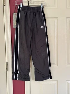 Unisex Nike Size Youth L Gray Track Pants Cotton Lined Windbreaker VGUC - Picture 1 of 2