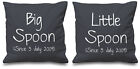 60 Second Makeover Limited Personalised Big Spoon Little Spoon Grey Cushion Cove