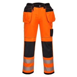 Portwest Hi Vis Holster Work Trouser - Pro PW3 Quality Hi-Viz Yellow or Orange - Picture 1 of 8