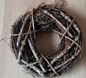 Adventskranz Holz Reisig Weihnachten Deko Natur Dekokranz Zweige Glitzer basteln - Bild 1 von 3