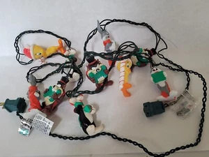 Vtg. 1997 Looney Tunes Christmas Lights String Set of 10, Warner Bros, Works! - Picture 1 of 6