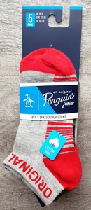 PENGUIN Junior Boy's Trainer Socks Pack Of 5 Pairs Size EUR 27-31 Cotton Rich - Picture 1 of 5