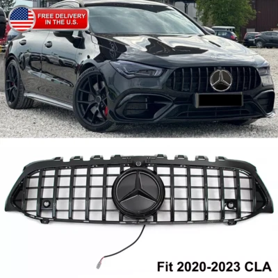 Grille Front Grill W/LED Emblem For Mercedes Benz W118 CLA250 CLA200 2020-2023 Foto 1 de 4
