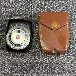 Vintage General Electric Exposure Meter Type PR1 in Brown Leather Case - Picture 1 of 4