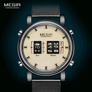MEGIR 2025 Relojes de Lujo Hombres Militar Deporte Puntero Rodillo Reloj de Cuarzo Moda - Imagen 1 de 11