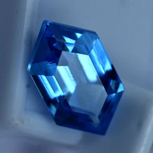 Zafiro azul natural de 10,23 quilates forma elegante CERTIFICADO AAA+ piedras preciosas sueltas - Imagen 1 de 14