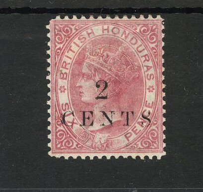M5767 British Honduras/Belize 1888 SG25 - 2c on 6d rose Cover