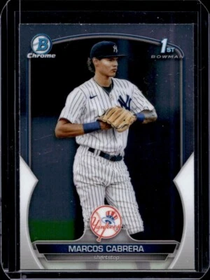 Marcos Cabrera 2023 Bowman Chrome Baseball - 1st #BCP-46 - New York Yankees - Image 1 of 2