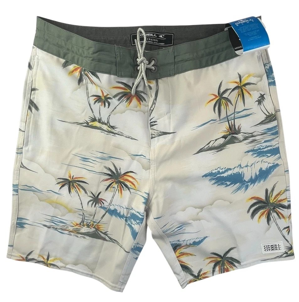 O'Neill Board Shorts Mens Sz 34 Cruzers 19 Quick-Drying Swim Shorts ONEILL