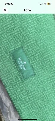 Bolsa de maquiagem cosmética Kate Spade bolsa de viagem com alça Snap Top verde NOVA - Imagem 1 de 4